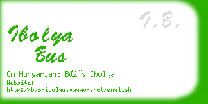 ibolya bus business card